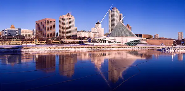 panoramic downtown of milwaukee
