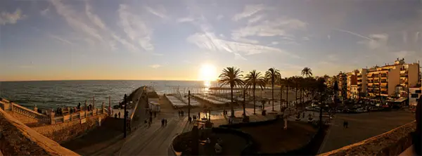 panoramic sunset