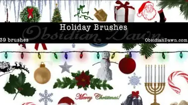 Free Christmas Photoshop Brushes On The Holiday Eve Photodoto