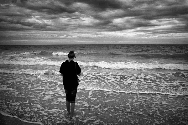 Water and dramatic skies can be amplified by converting to black and white.