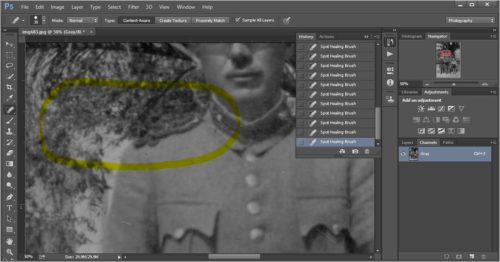 retouch old photos-spot healing 2