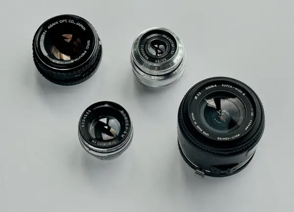 several older camera lenses